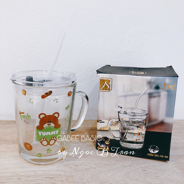🥤CỐC THUỶ TINH CÓ NẮP