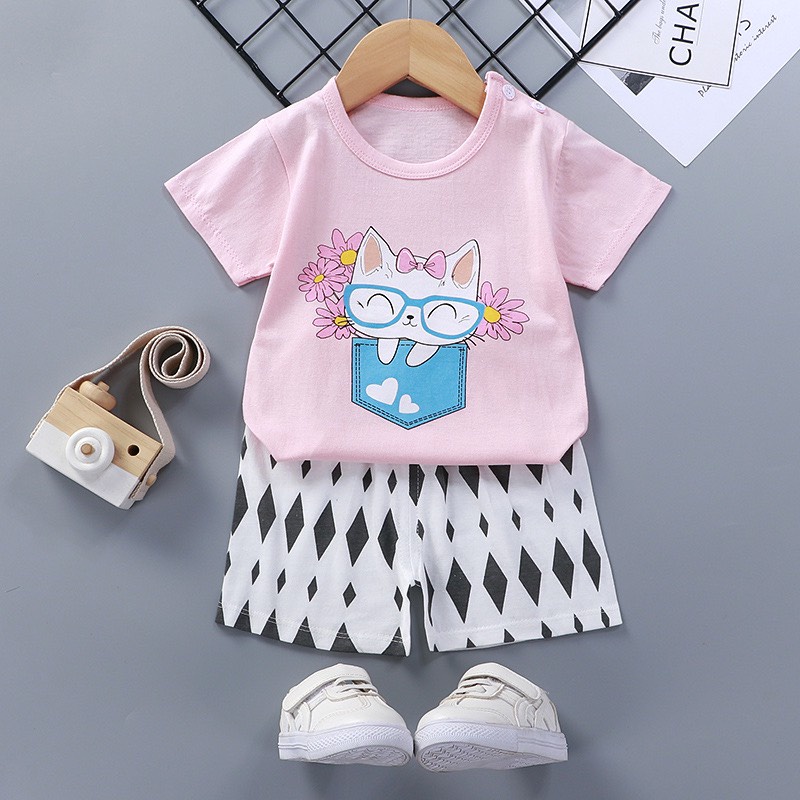 Bộ cotton cộc qc cho bé  - p1