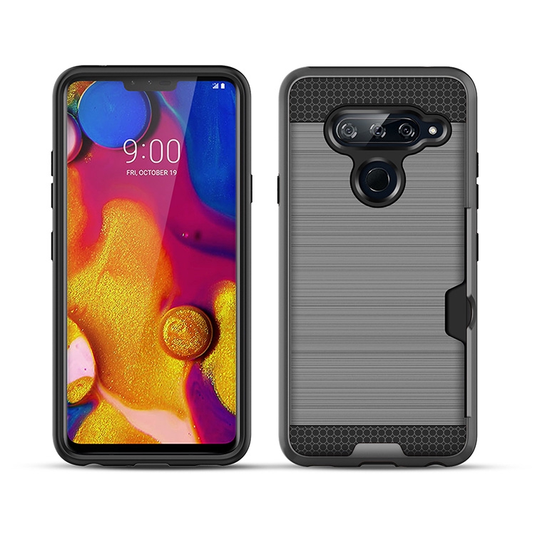 Ốp điện thoại cứng chống sốc có ngăn đựng thẻ cho LG G7 K10 V40 V50