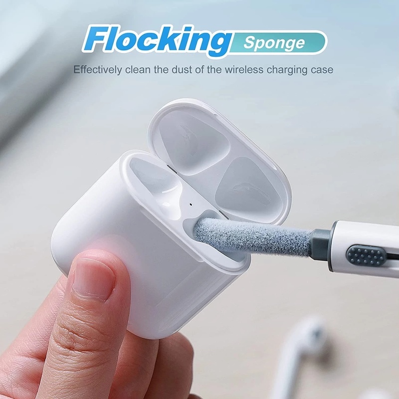 Cọ Vệ Sinh Tai Nghe Bluetooth Không Dây Lông Mềm 3 Trong 1