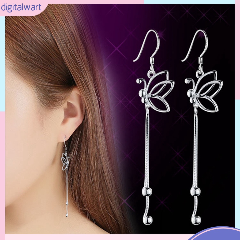 Cặp khuyên tai dành dây dài phối hình cánh bướm sang trọng thời trang dành cho nữ