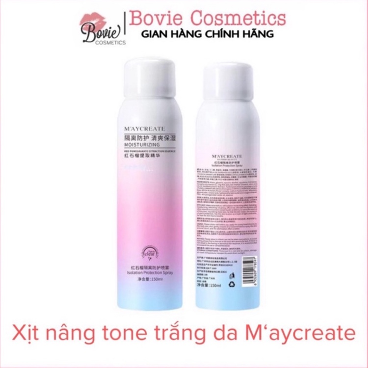 Xịt Chống Nắng Nâng Tone Trắng Da Da M‘aycreate | Maycreate