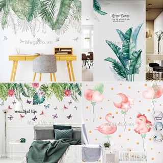 Decal cây xanh, decal lá xanh, decal cây chuối, decal dán tường hàn quốc