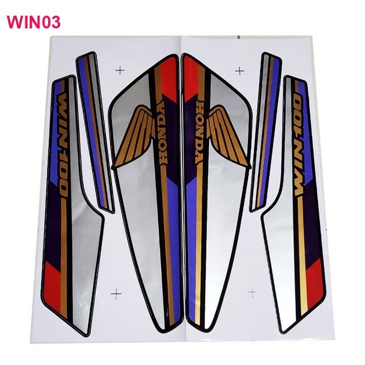 BỘ TEM XE WIN 100- NHIỀU MÀU