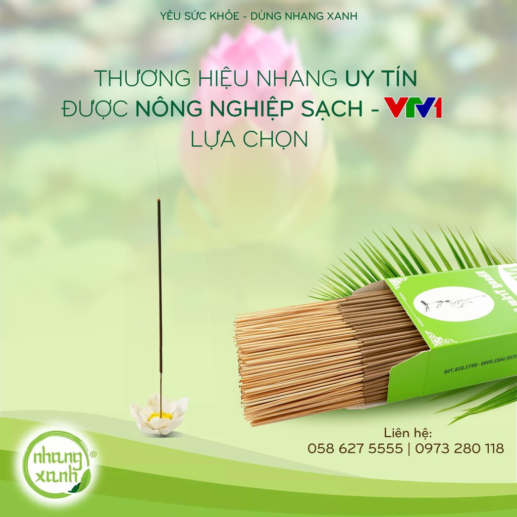 Nhang Xanh Trầm Hương tăm mộc 40cm tự nhiên 100% không độc hại