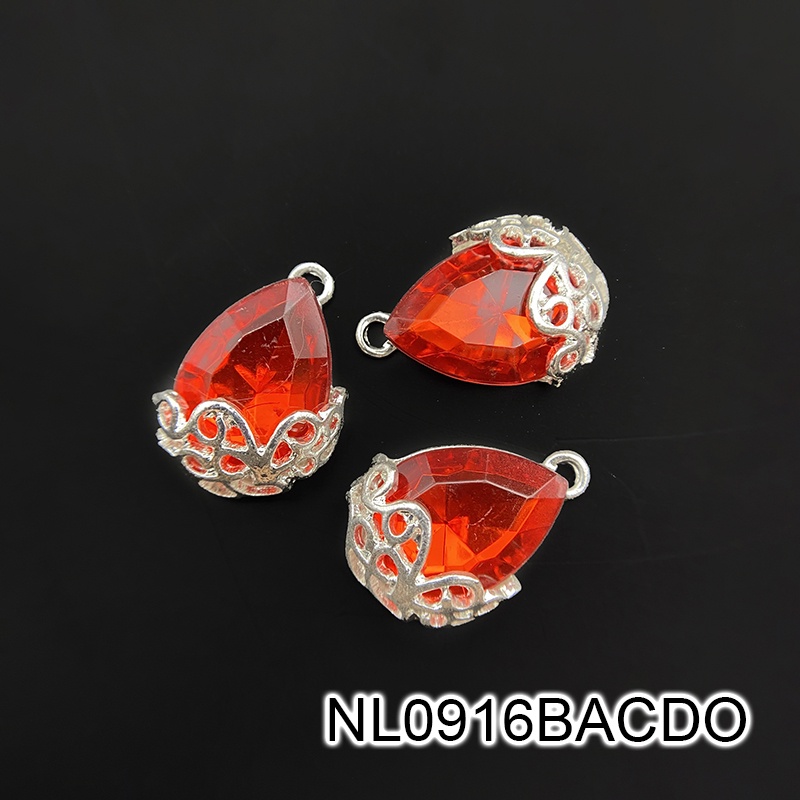 1 hạt giọt nước kèm phiến treo loại lớn 23*16mm nguyên liệu làm trâm làm trang sức cổ trang