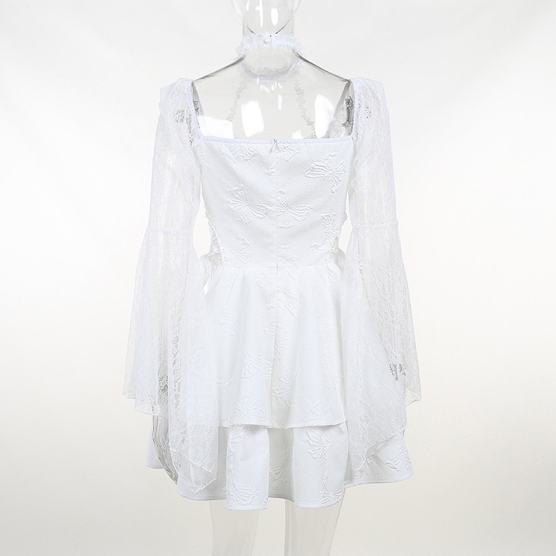 Đầm DàI Tay PhốI Ren Hoa ThờI Trang Cho Nữ