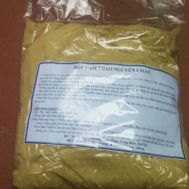 Bột cam thảo nguyên chất hand made