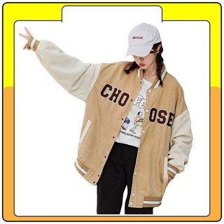 Áo khoác bomber nhung tăm , áo bomber nỉ form rộng chất đẹp Queenshop