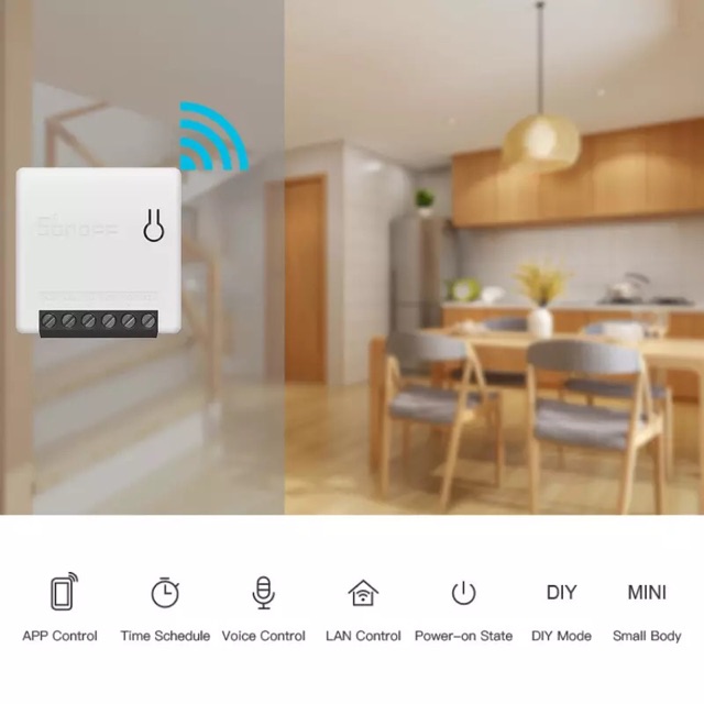 Bộ điều khiển thiết bị qua mạng Internet sonoff mini