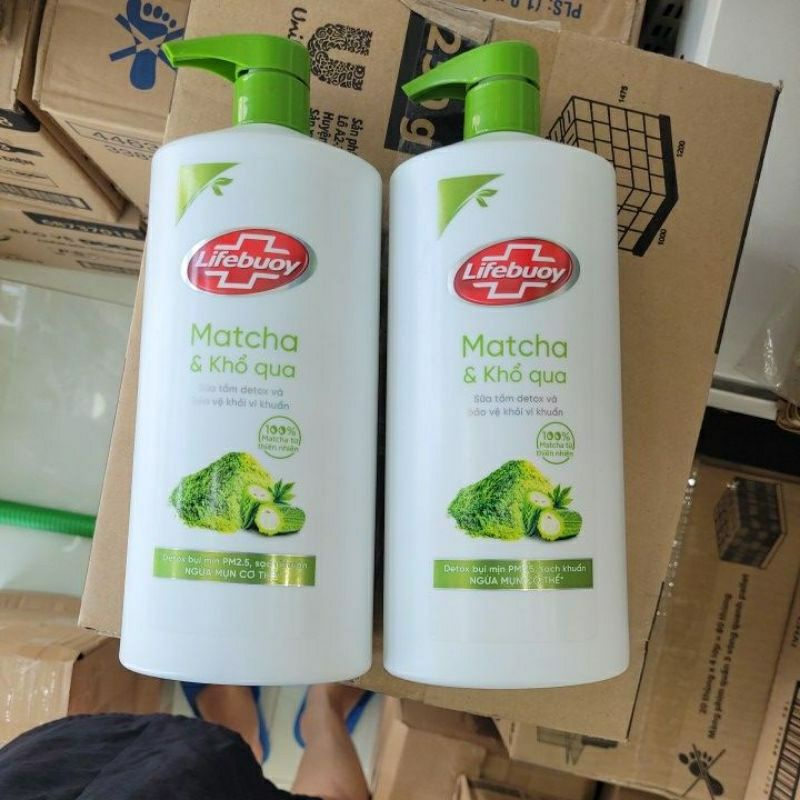 SỮA TẮM LIFEBUOY MATCHA VÀ KHỔ QUA 800ML.