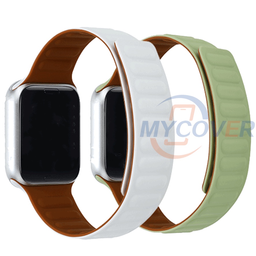 Dây Đeo Đồng Hồ Từ Tính Bằng Silicone Cho iWatch Series 7 6 SE 5 4 3 2 1 45mm 41mm 44mm 42mm 40mm 38mm