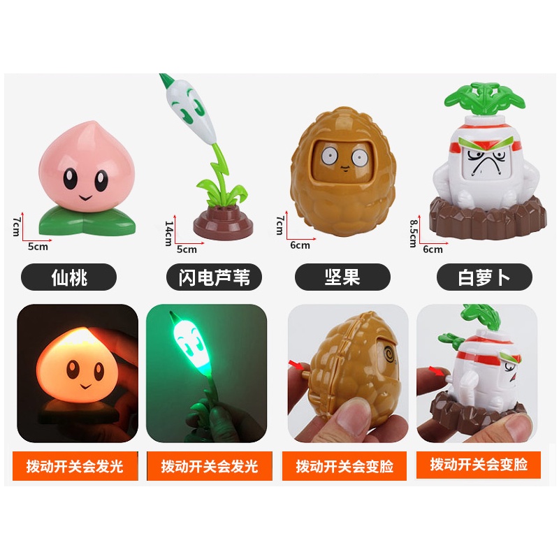1 Mô Hình Đồ Chơi Plants vs Zombie Có Đèn Và Nhạc Cho Bé