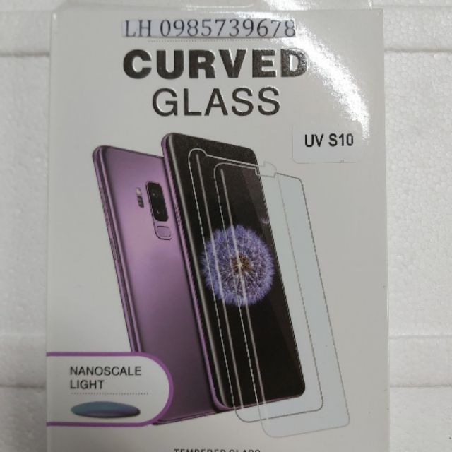 Kính cường lực full keo nước UV Samsung S10 hàng xịn