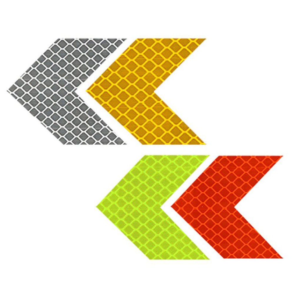 Bộ 10 Miếng Dán Phản Quang Hình Mũi Tên Nhiều Màu Sắc Trang Trí Cản Trước Xe Hơi