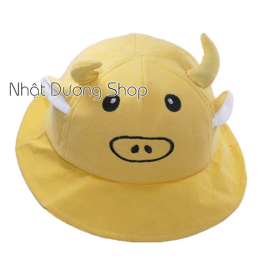 Nón tai bèo con trâu dành cho trẻ em từ 2-5 tuổi chất liệu vải nhung mềm mại và em dành cho bé
