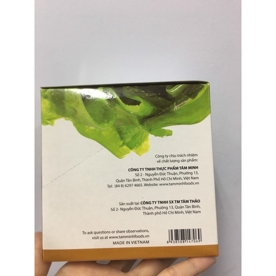 Thùng 12 hộp canh dưỡng sinh rong biển Tâm Minh 50gr/hộp