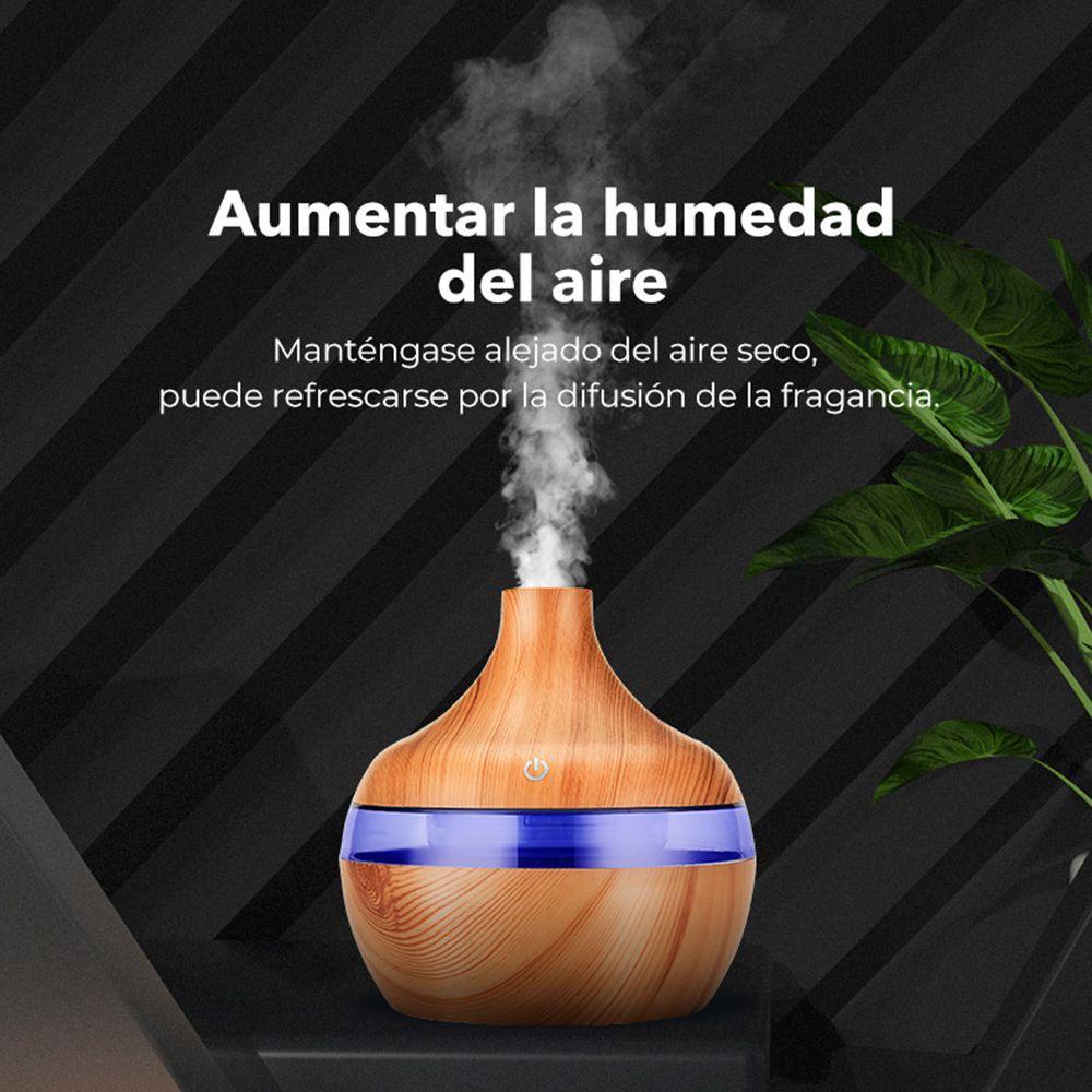 SUYO Máy Phun Sương Tạo Độ Ẩm Không Khí Có Đèn LED Vân Gỗ