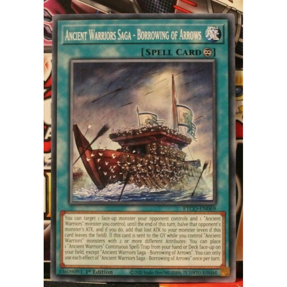 THẺ BÀI YUGIOH Ancient Warriors Saga - Borrowing of Arrows - ETCO-EN069 - Common 1st Edition