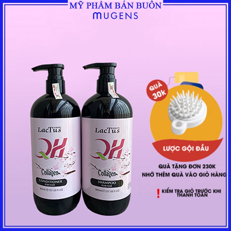 Cặp dầu gội xả LACTUS siêu mượt cho tóc khô xơ chính hãng 800ml CT11