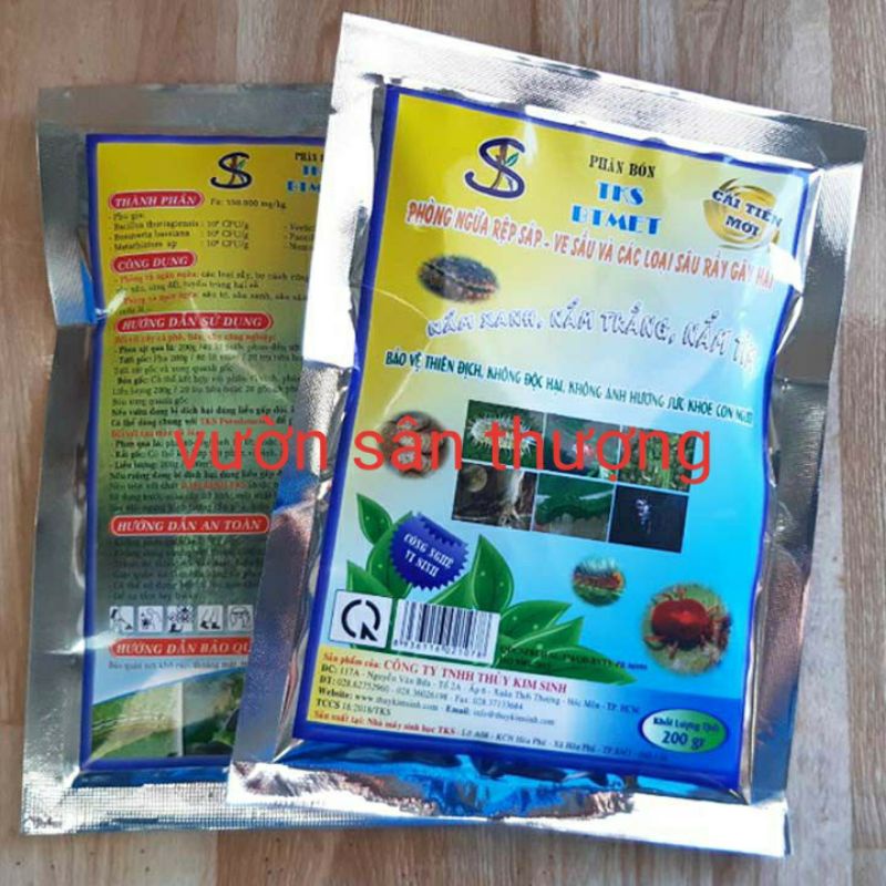 Gói 200gr Nấm 3 Màu, Xanh -Trắng -Tím Tks BTMET Phù Hợp Cho Nông nghiệp Hữu Cơ