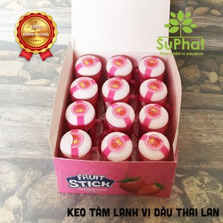 [3 vị] Kẹo tăm lạnh Candy Fruit Stick Thái Lan (dâu - nho - chanh)