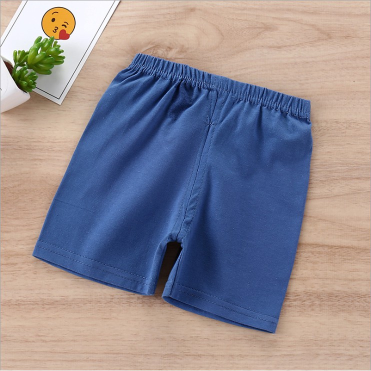 Dễ Thương Quần Short Cotton Lưng Thun Co Giãn Màu Trơn In Họa Tiết Hoạt Hình Cho Bé Trai / Gái