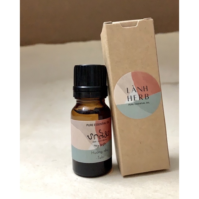 Tinh dầu Hương Nhu (Tulsi) phân đoạn Lành Herb - Hương thơm thanh mát, đồng nội - 100% nguyên chất