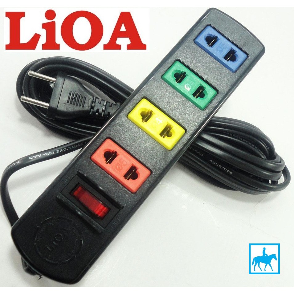 Ổ cắm điện LIOA 4 ổ cắm 1000W 3 mét 4TS3-2