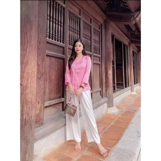 Bà Ba Gấm # Quần Áo Nữ Jacket Top Kem Dress Women # Đồ Lam Đi Chùa