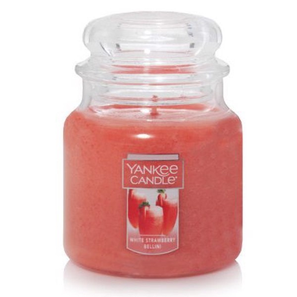 Hũ nến thơm White Strawberry Bellini Yankee Candle YAN0897 (Size M 411g)