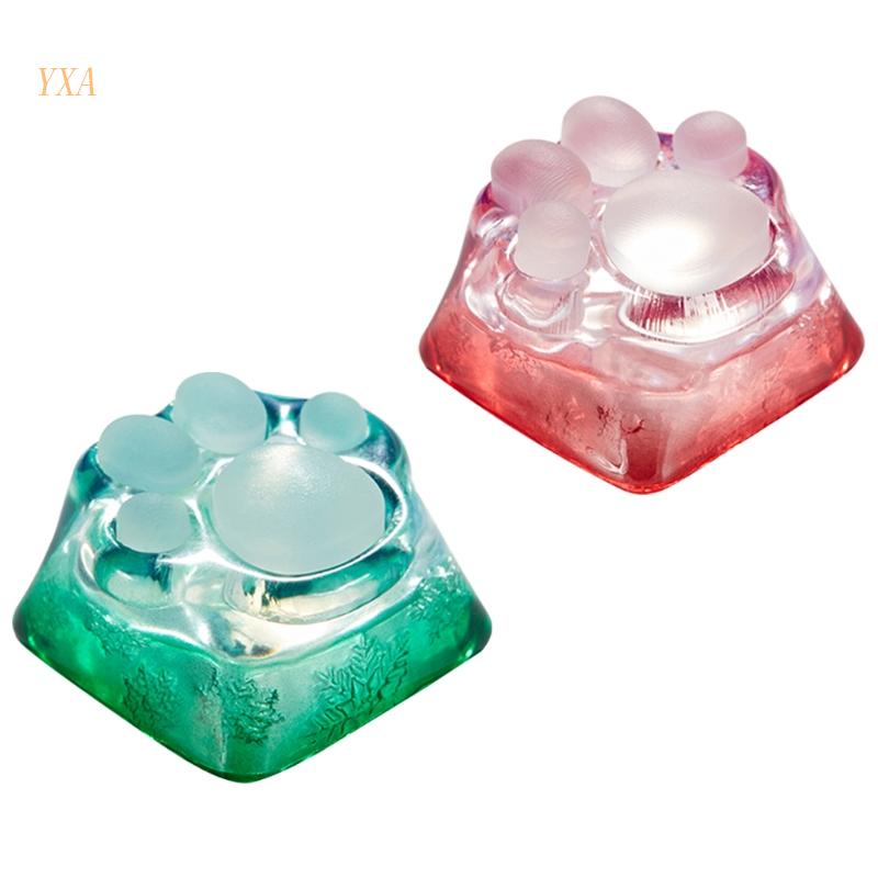 Yxa Miếng Lót Bàn Phím Cơ Cherry MX Sw Hình Bông Tuyết Nhựa Resin Trong Suốt Hình Chân Mèo Cá Tính