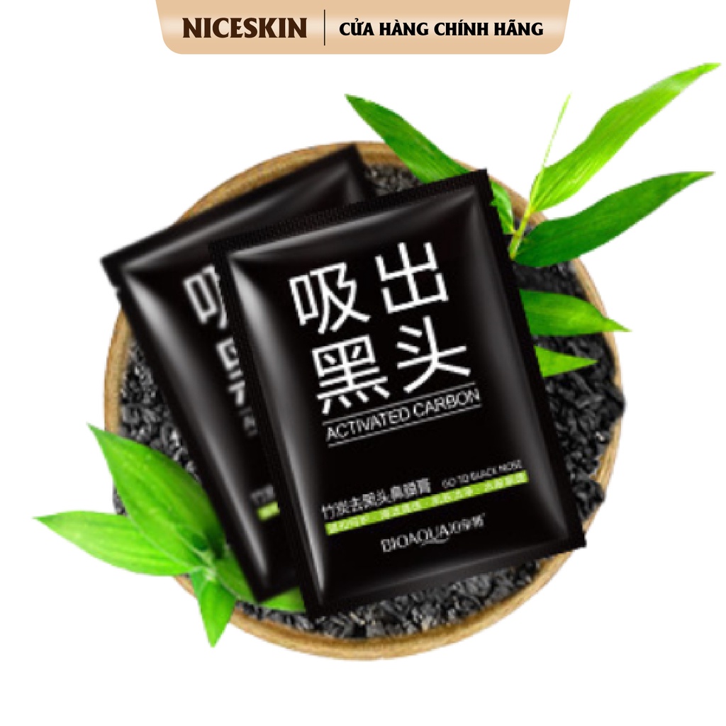 Mặt nạ giúp lột mụn đầu đen Bioaqua chiết xuất than tre hoạt tính 6g - 100% chính hãng | BigBuy360 - bigbuy360.vn