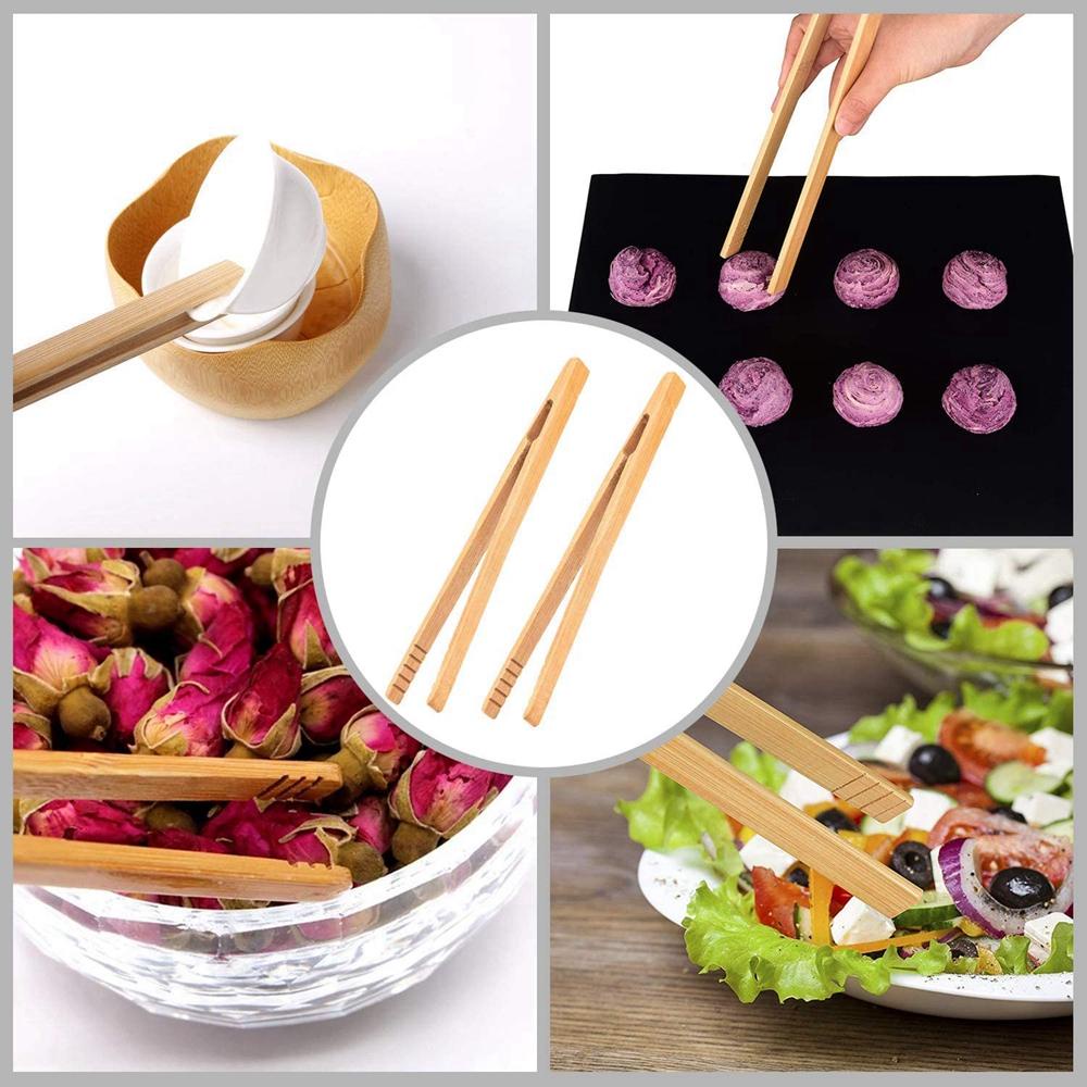 AUGUSTINA Kẹp Gắp Bánh Mì Bằng Gỗ Tre Tiện Lợi