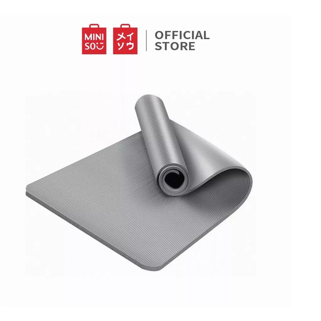 Thảm tập yoga NBR Miniso tập gym tiện gọn du lịch cao cấp dày 8mm