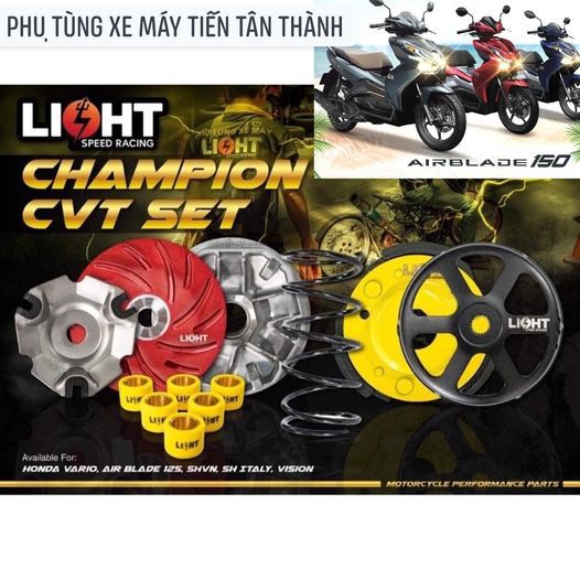 Combo nồi xe tay ga LIGHT SPEED v3 AB 110 / CLICK 110 / VISION 2021 CÁC ĐỜI