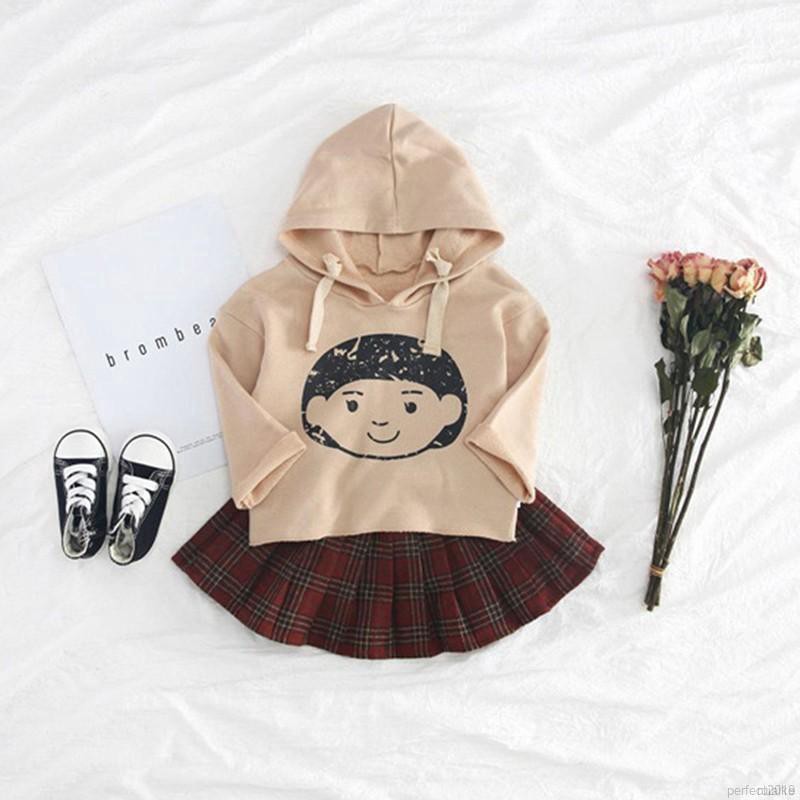 ruiaike  Fashion Baby Girls Long Sleeve Hooded Sweatshirt Pullover Or Shorts Or Pleated Skirts