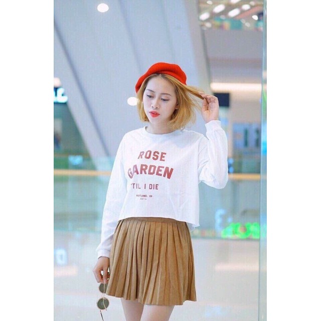 Áo Thun Croptop Dài Tay Thu Đông WA 18S3