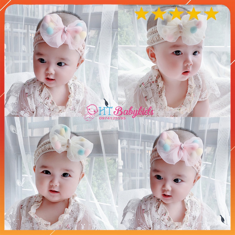 ❤ Băng Đô Phối Nơ Bông Xinh Xắn Cho Bé Gái ❤