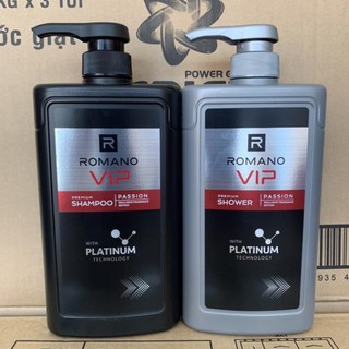 Combo Dầu gội và Sữa tắm cao cấp Romano Vip Vision sang trọng cuốn hút 650g/chai