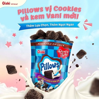Bánh snack nhân Pillows xanh vị cookies và kem Vani