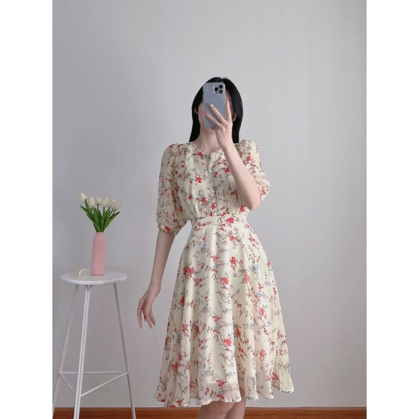 Đầm Voan Tay Lỡ Siêu Mát
