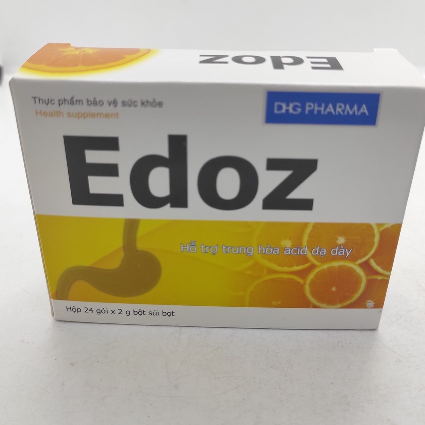 Edoz - Giảm Các Triệu Chứng Khó Tiêu, Trướng Bụng, Đầy Hơi, Ăn Không Tiêu - Hộp 24 gói