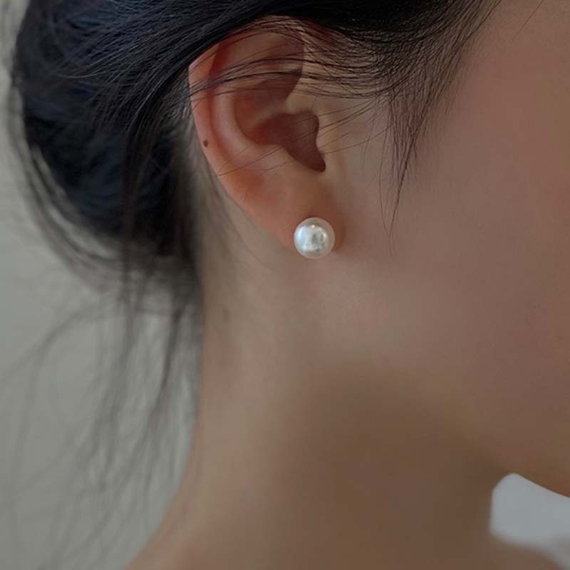 Bông Tai Mạ Bạc Đính Ngọc Trai Thời Trang Hàn Quốc Dành Cho Nữ