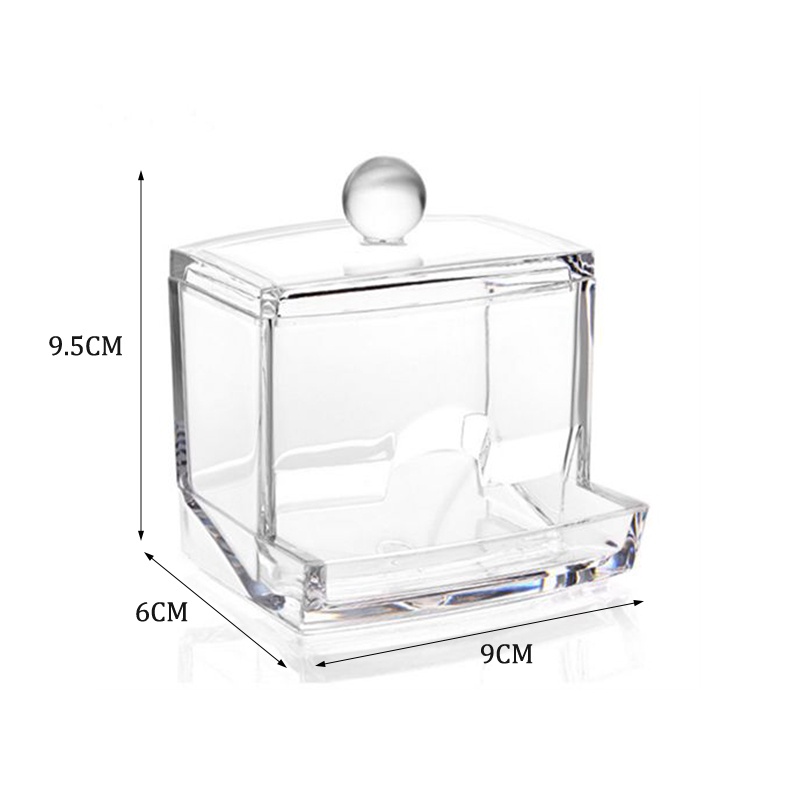 Hộp đựng tăm bông bằng acrylic trong suốt tiện lợi chất lượng cao