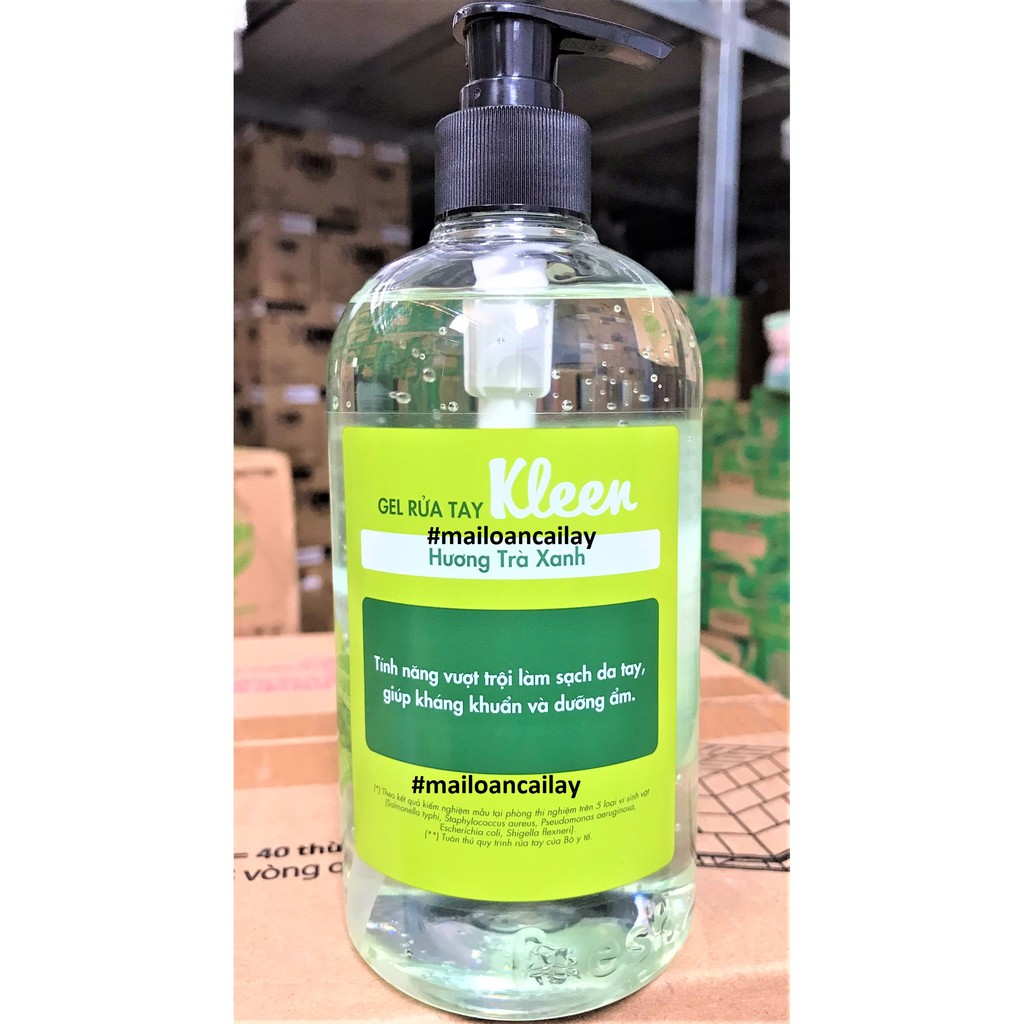 Gel rửa tay khô Diệt khuẩn Kleen không dùng nước 500ml (mẫu mới)