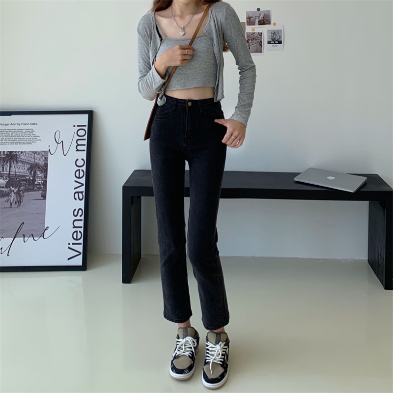 [SẴN] Quần jeans  lưng cao Ulzzang Quảng Châu QDJ63