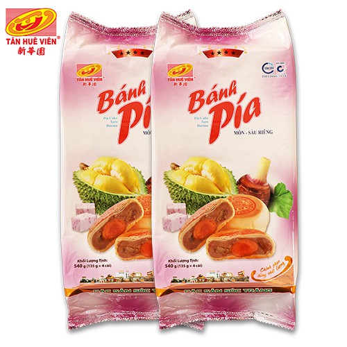 [Mã BMBAU50 giảm 7% đơn 99K] Bánh pía môn sầu riêng 4 sao Tân Huê Viên 540g