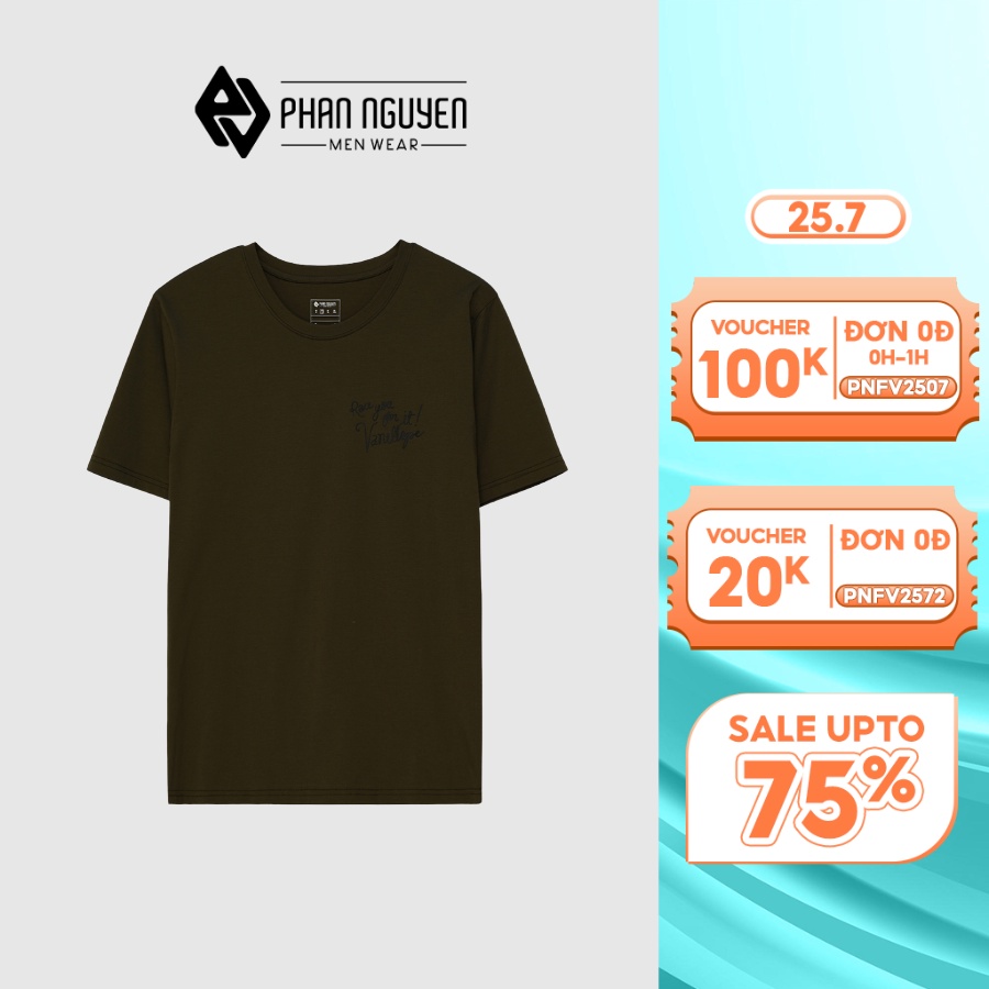 Áo phông nam trơn cổ tròn Phan Nguyễn, chất liệu thoáng mát, thấm hút mồ hôi, thiết kế đơn giản, hiện đại APC.144-155