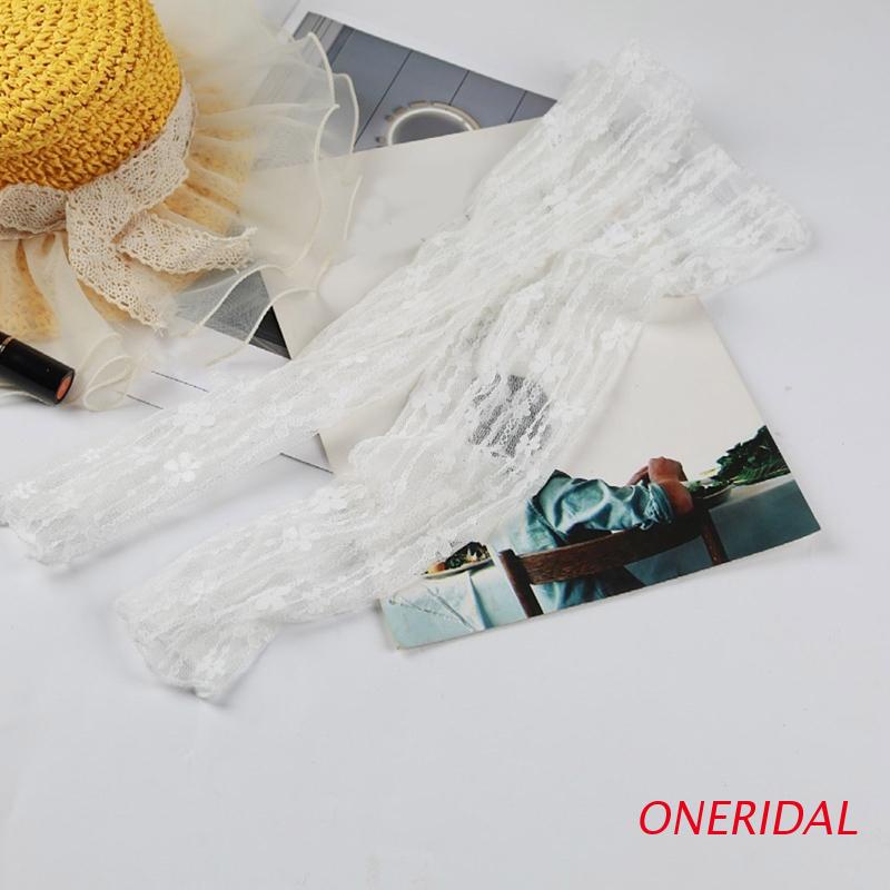 Găng Tay Lưới Dài Xuyên Thấu Cho Cô Dâu Mi